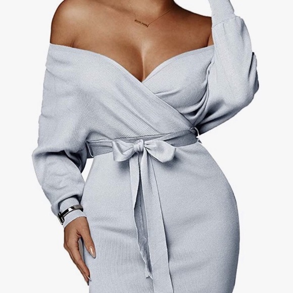 CozyGal Dresses & Skirts - ~Contentment Off-Shoulder Sweater Dress~